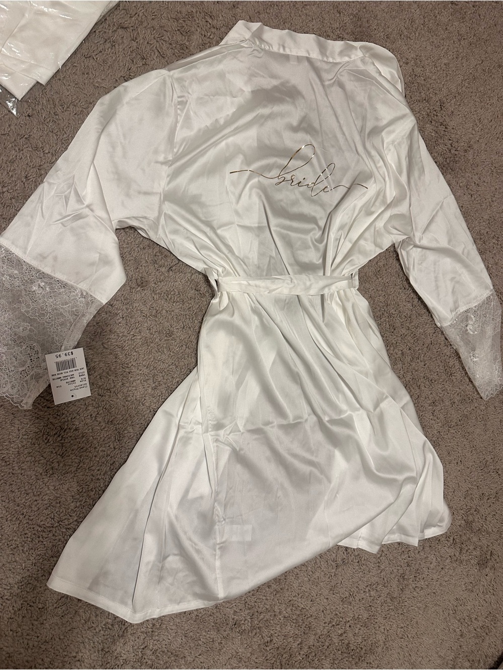 a new day White Lace 👰🏻 bridal bride robe